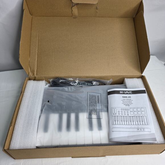 M-VAVE 25 Key USB MIDI Keyboard Controller W 8 Backlit Drum Pads Wireless - Picture 2 of 16